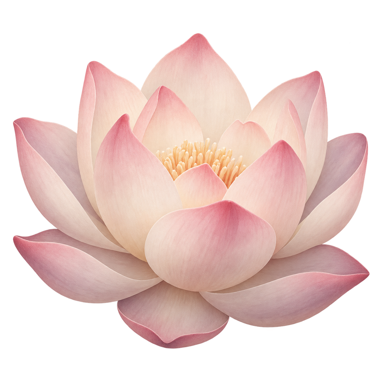 Soft blush-pink lotus petals, a symbol of growth and renewal